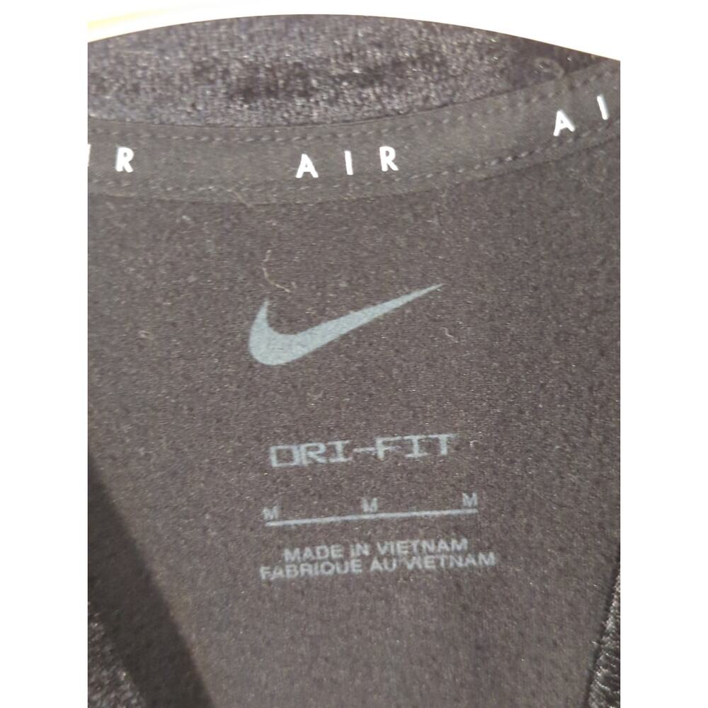 Nike Air Dri-Fit Black Midlayer Velour Long Sleeve Crew Sport T-Shirt Size M - Picture 5 of 6